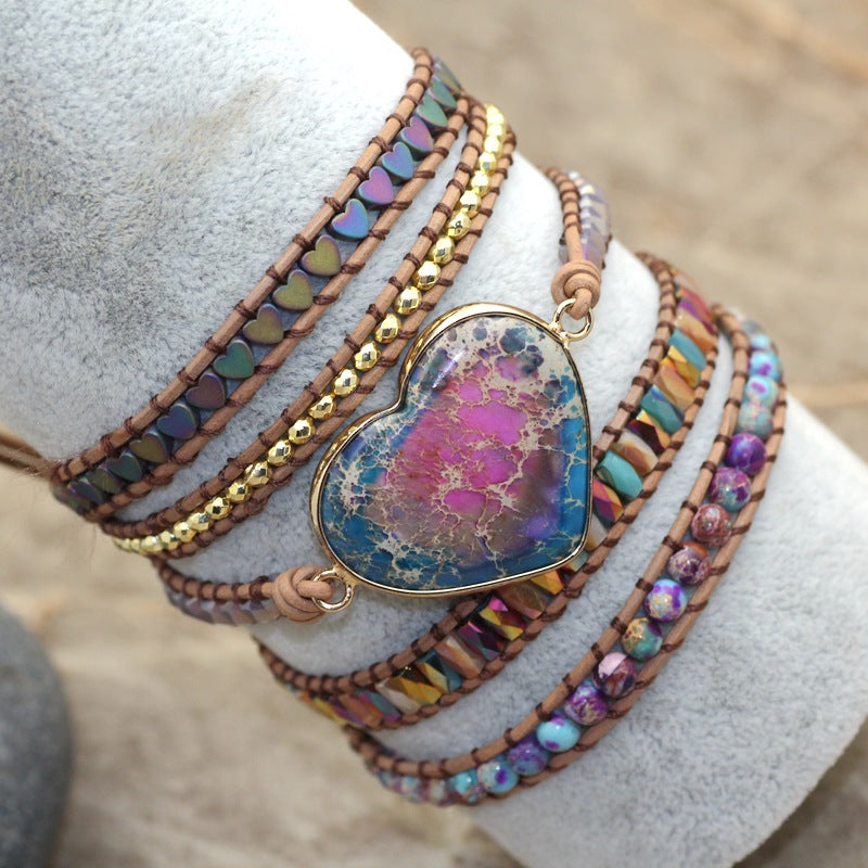 Handmade Magical Heart-shaped Beaded Bracelet