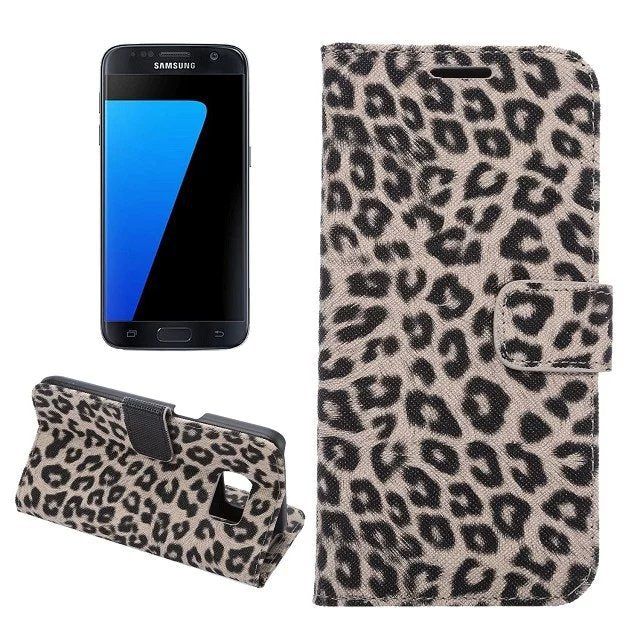Leopard Print Leather Phone Case - Galaxy Note 8, S7,S7 Edge, S8, S8 Plus, S9, S9 Plus
