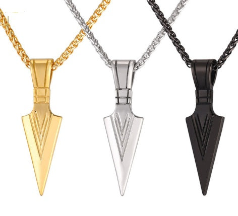 Stainless Steel Spear Pendant with Chain