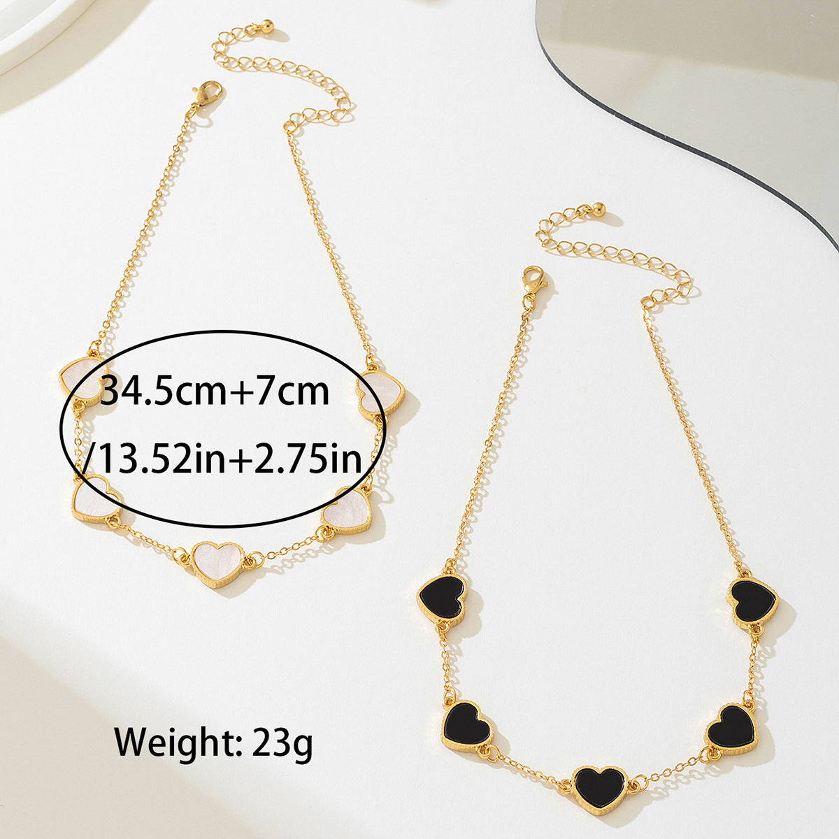 Versatile Chic Heart Metal Chain Necklaces