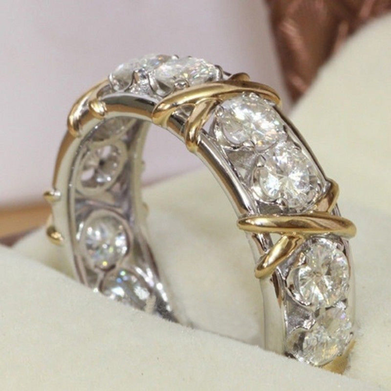 Criss Cross Copper Gold-plated Ring
