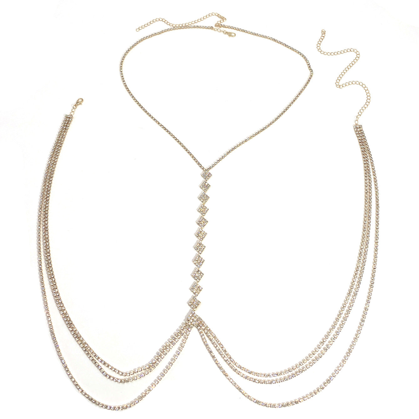 Light Luxury Rhinestone Back Chain