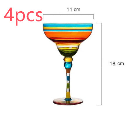 "Sipping Beauty" - Hand-painted Margarita/Wine Glass