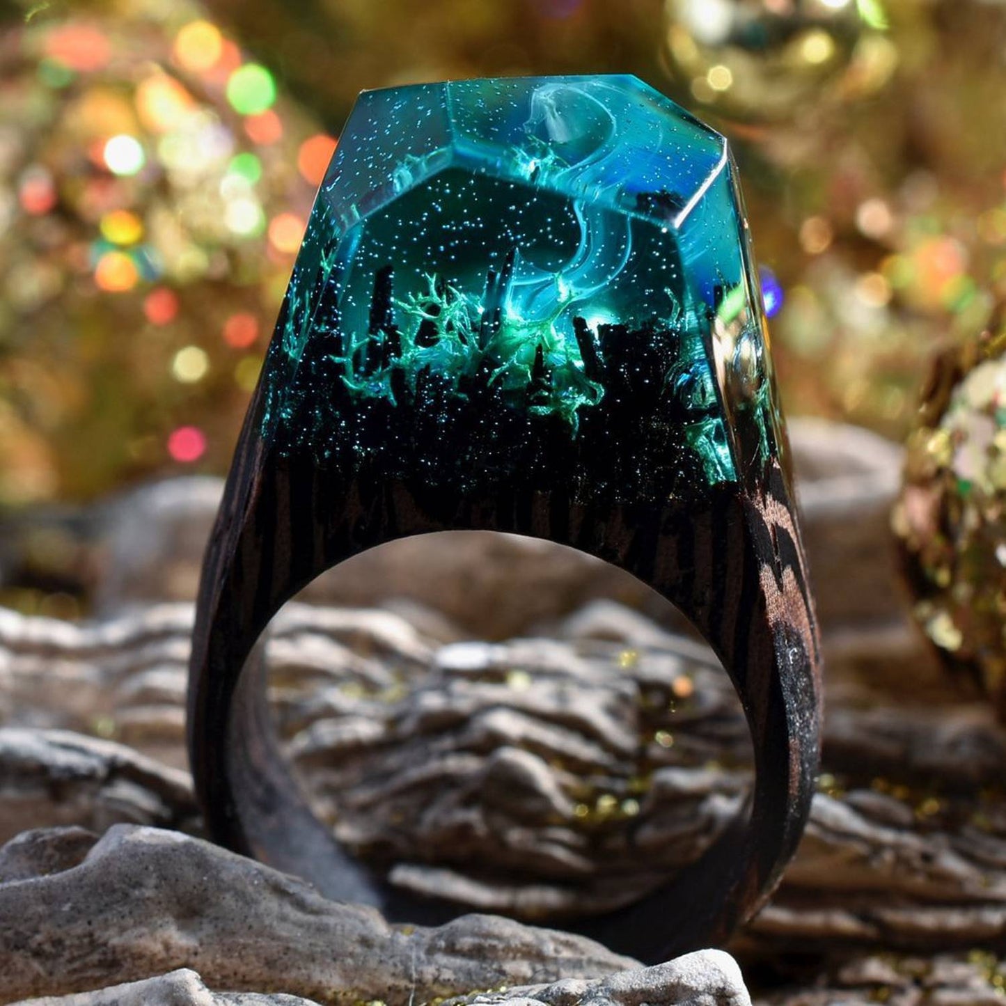 Enchantress Forest Wooden Ring