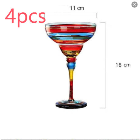 "Sipping Beauty" - Hand-painted Margarita/Wine Glass