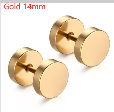 8MM Stainless Steel Barbell Earrings
