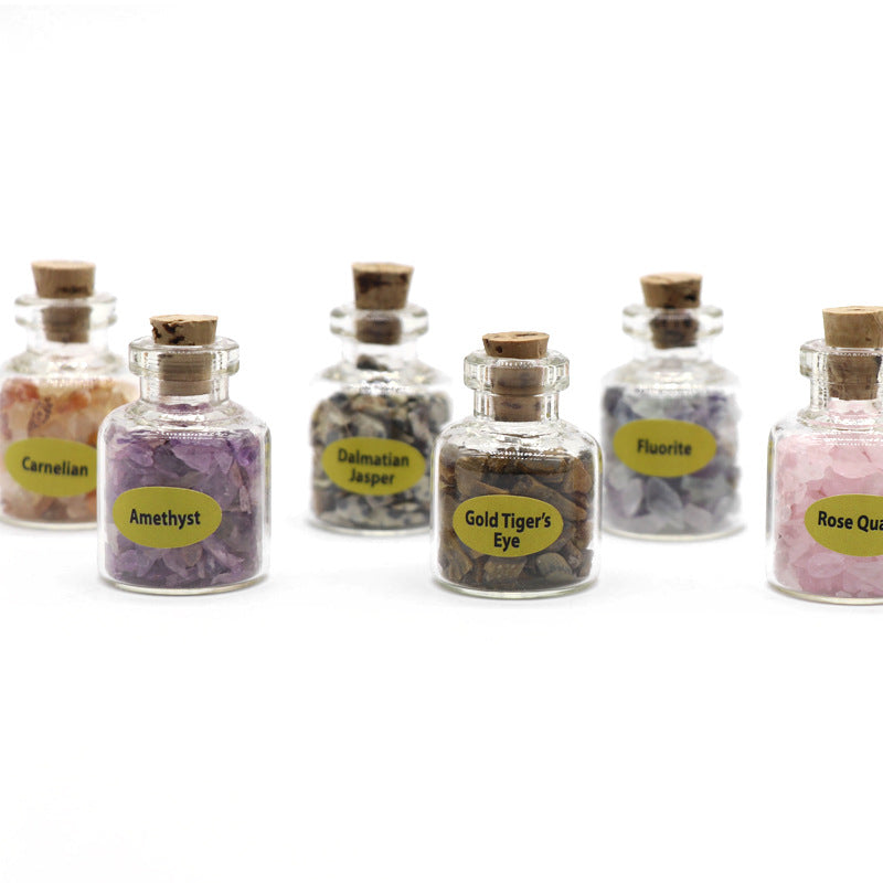 Natural Mineral Crystals Manifestation Bottle