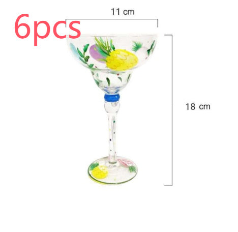 "Sipping Beauty" - Hand-painted Margarita/Wine Glass