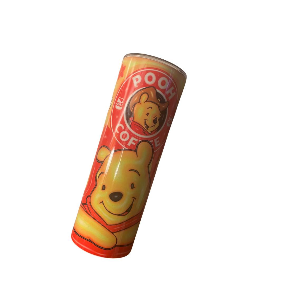 "Poohbucks" - 20 oz. Skinny Stainless Steel Tumbler