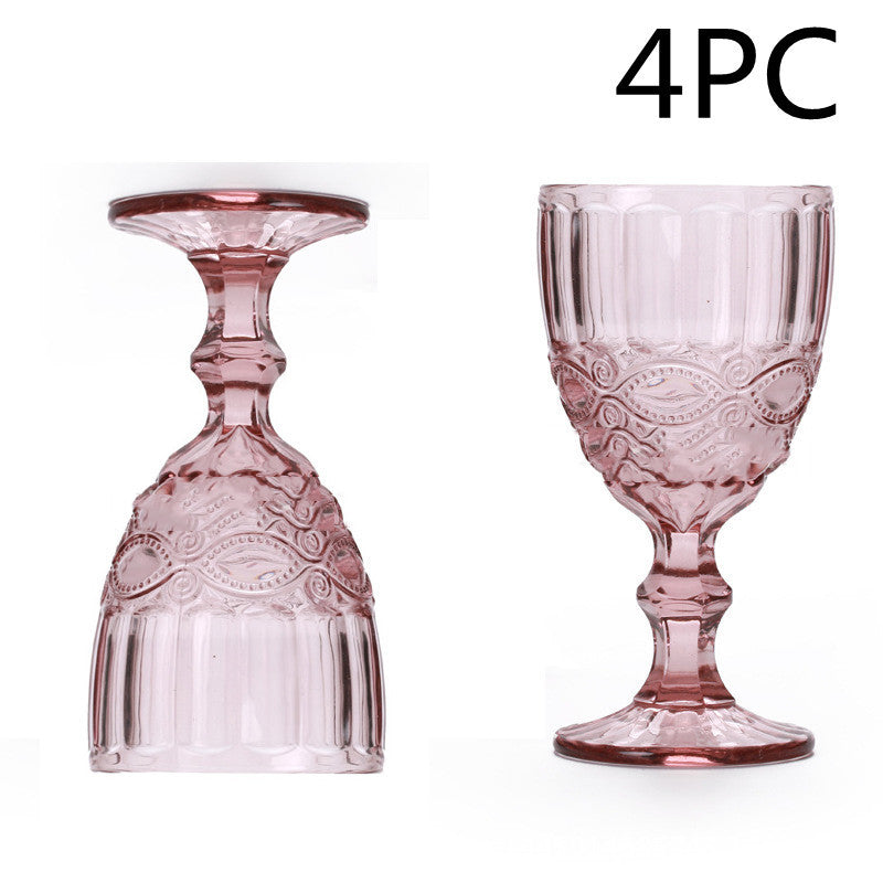 "Vintage Toast " - Vintage Embossed Petal Glass