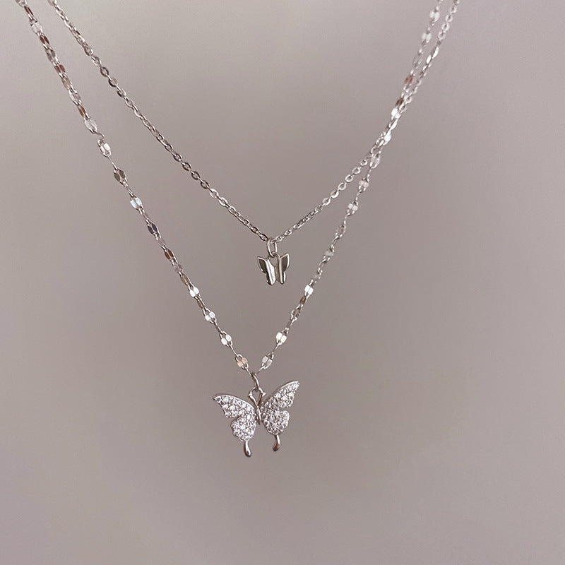 Double Butterfly Necklace