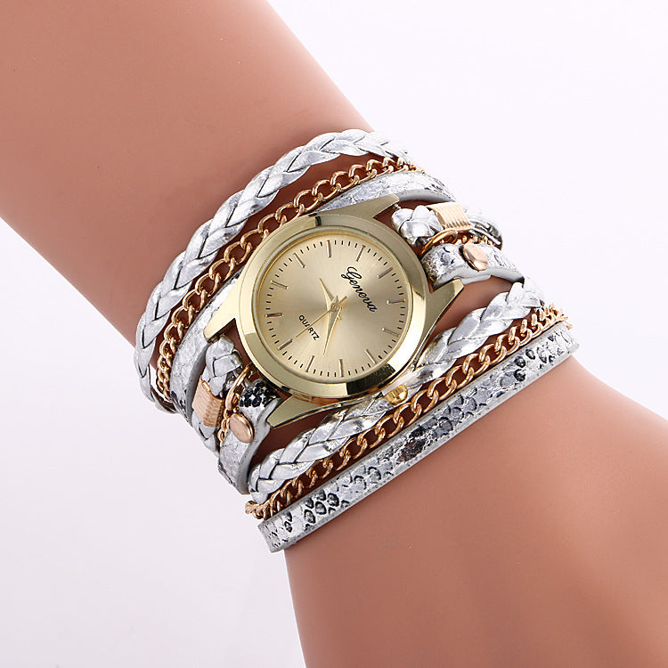Leopard Wrap Watch Bracelet