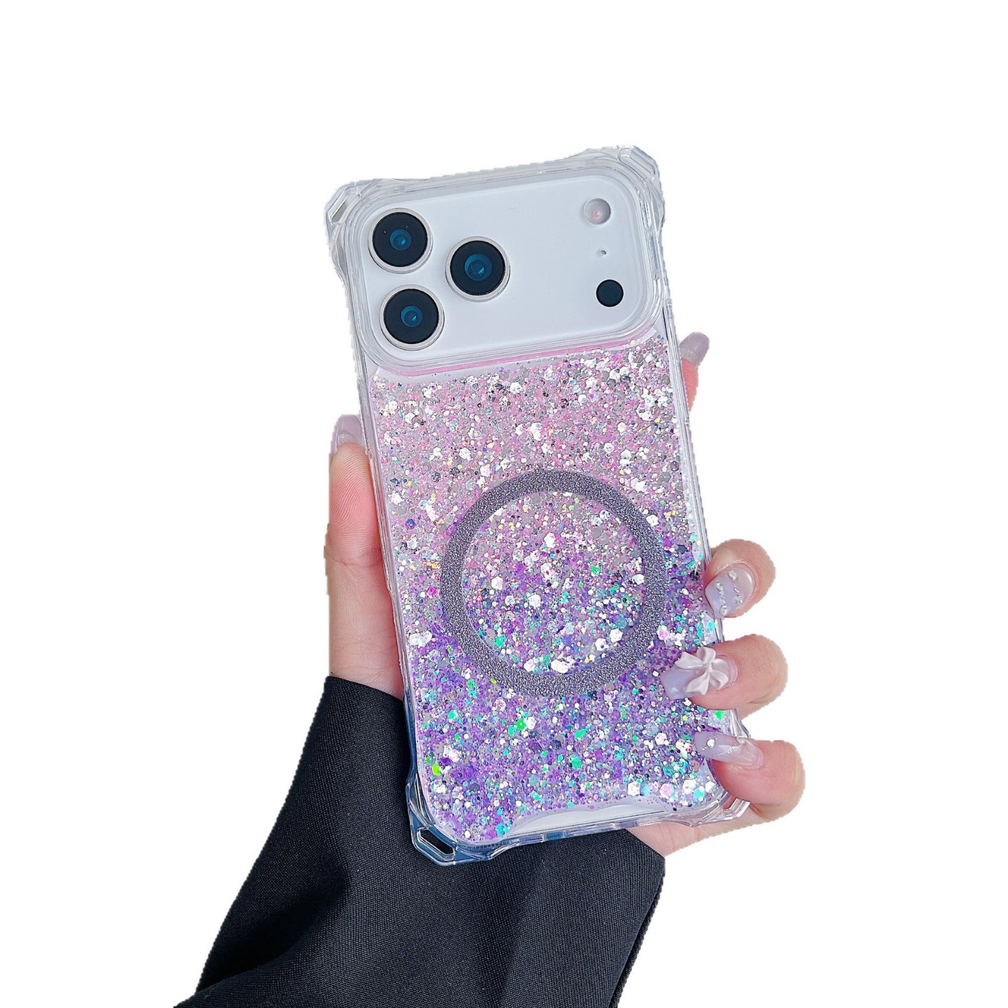 Glitter Magnetic Drop-resistant Phone Case -  iPhone 11-17 Pro Max