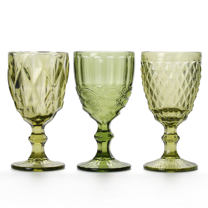 "Vintage Toast " - Vintage Embossed Petal Glass