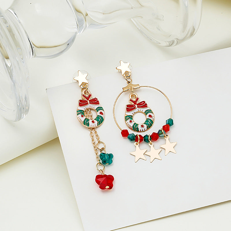 Christmas Elk Star Pendant Earrings