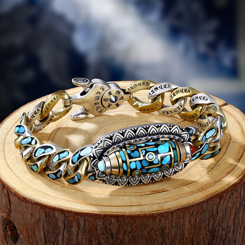 Retro Multicolored Rotating Positive Energy Bracelets