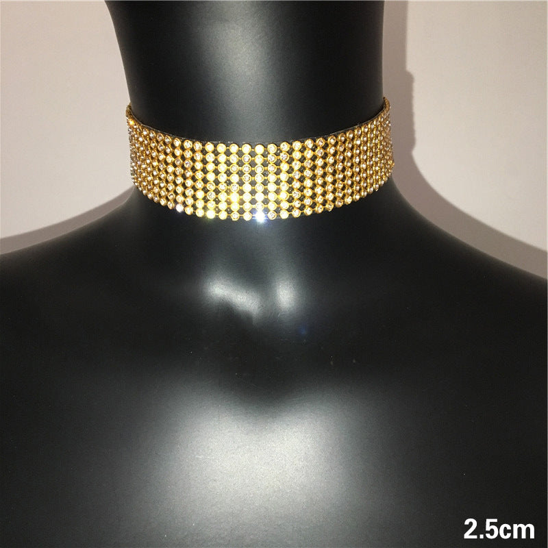 Glam Rhinestone Choker Necklace