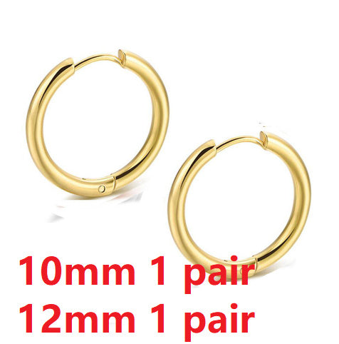 Titanium Steel Huggie Earrings