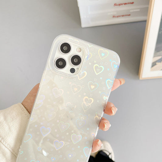 Hologram Heart  Silicone Phone Cases - iPhone 7- 13 Pro Max