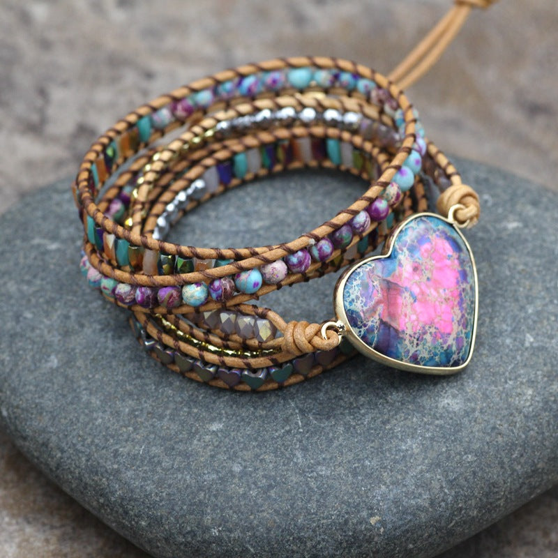Handmade Magical Heart-shaped Beaded Bracelet