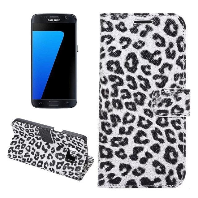 Leopard Print Leather Phone Case - Galaxy Note 8, S7,S7 Edge, S8, S8 Plus, S9, S9 Plus