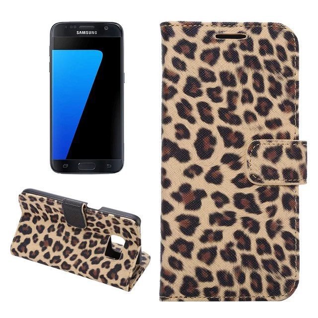 Leopard Print Leather Phone Case - Galaxy Note 8, S7,S7 Edge, S8, S8 Plus, S9, S9 Plus