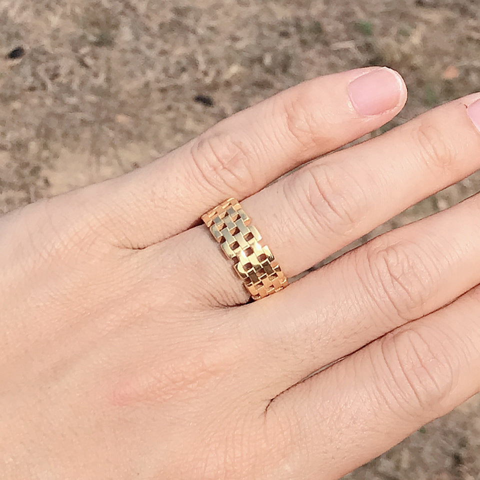 Hollow Titanium Steel Chain Ring