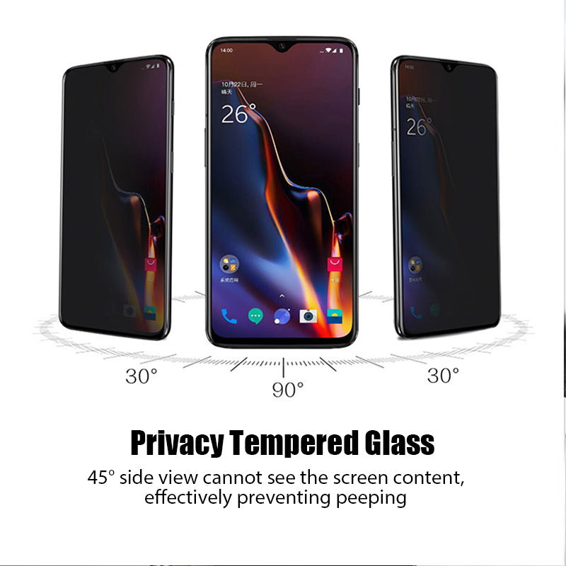 Anti-spy Screen Protector Tempered Glass For Note 10, Redmi 7-9, T K30, K40 Pro