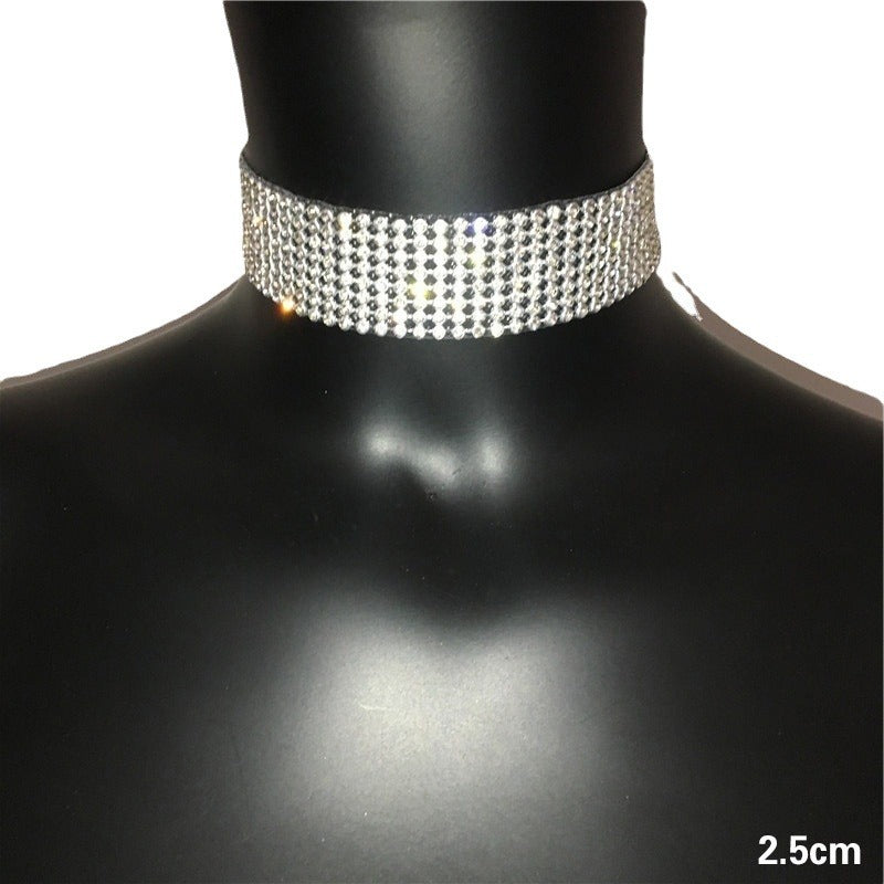 Glam Rhinestone Choker Necklace
