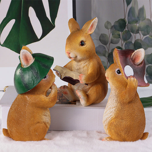 "Reading Rabbit" - Easter Sculptures for Garden
