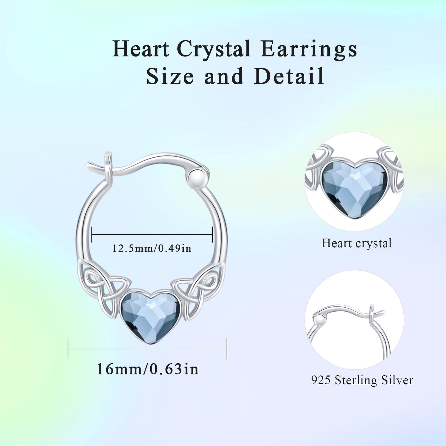 "My Love is Like Oh" - Austrian Crystal Hoop Sterling Silver Earrings