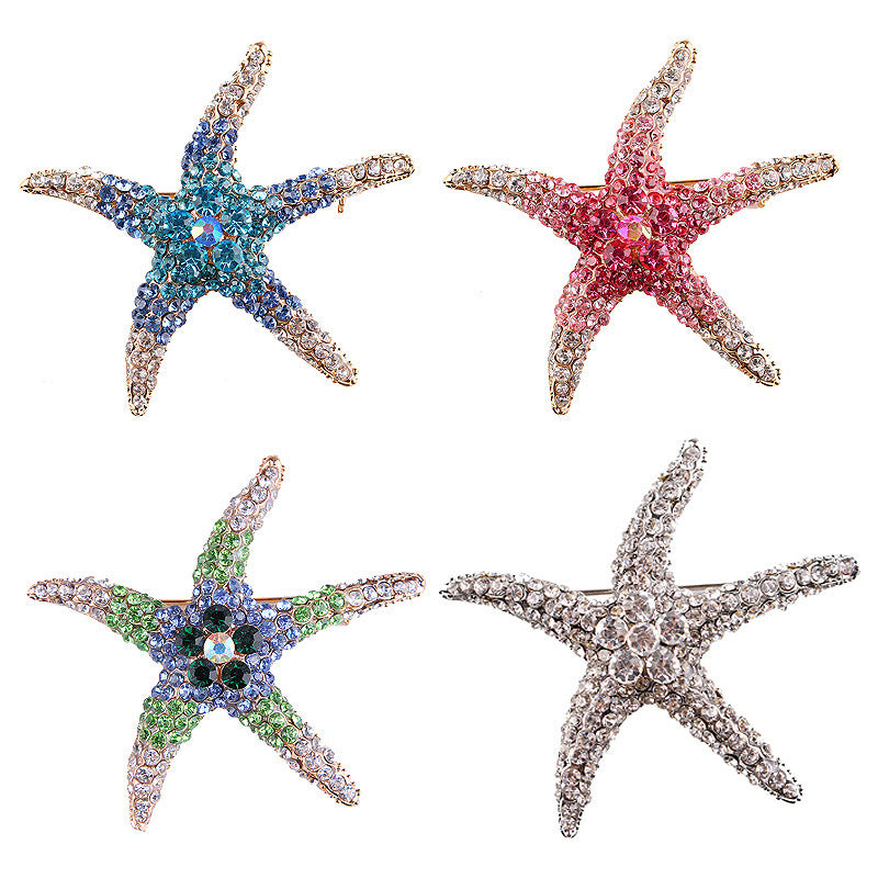 "Star of the Sea" -  Diamond  Brooch