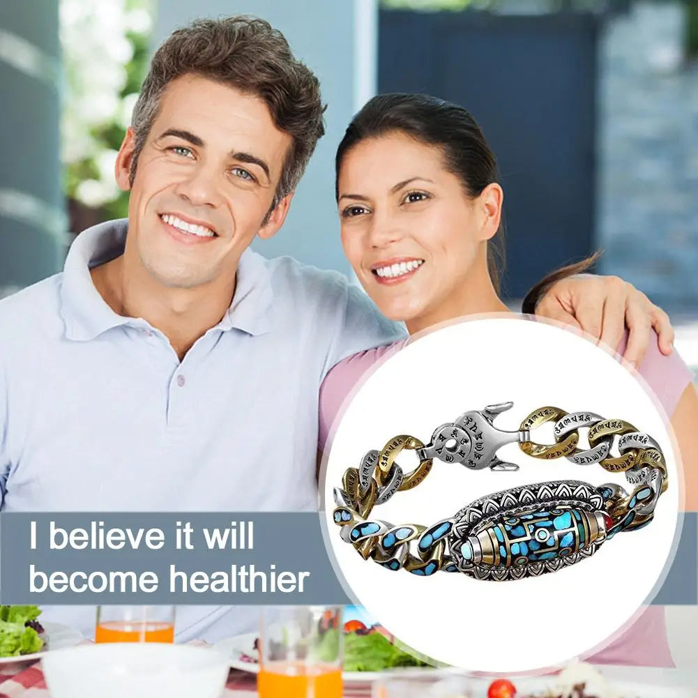 Retro Multicolored Rotating Positive Energy Bracelets