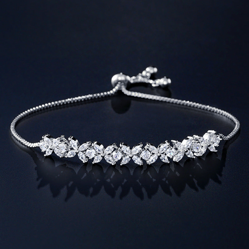 "Wild Flower" - Crystal Push-pull Bracelet
