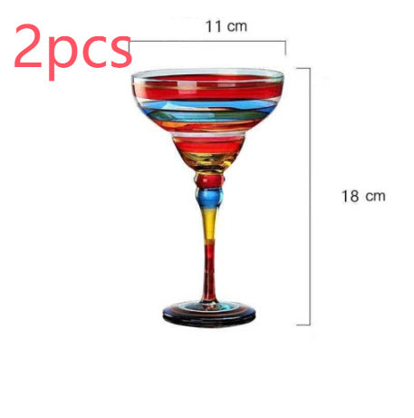 "Sipping Beauty" - Hand-painted Margarita/Wine Glass