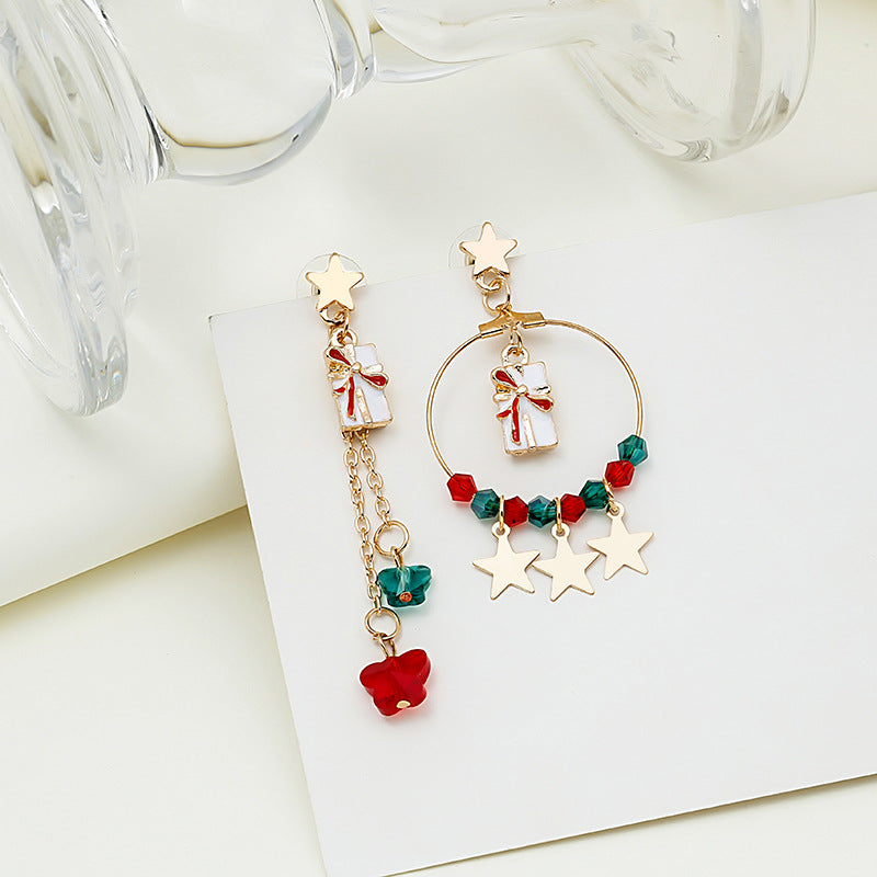 Christmas Elk Star Pendant Earrings