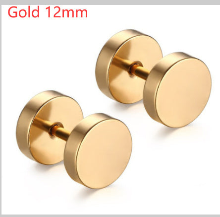 8MM Stainless Steel Barbell Earrings