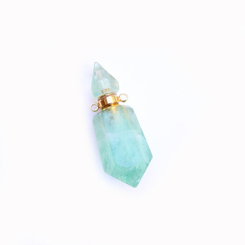 Natural Crystal Perfume Bottle Necklaces