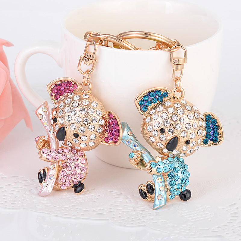 "I love Koala" - Diamond-embedded Koala Keychain