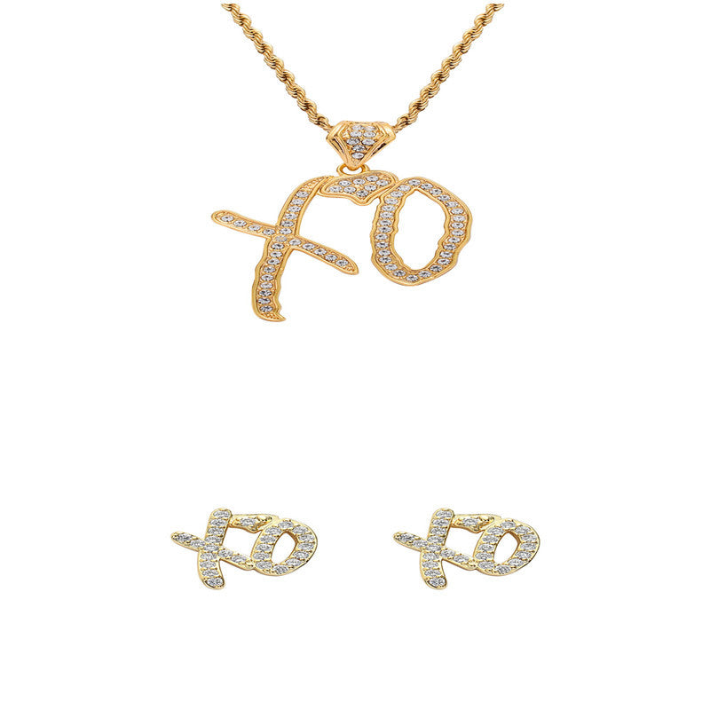 "Hugs and Kisses" - Simulated Diamond Necklace