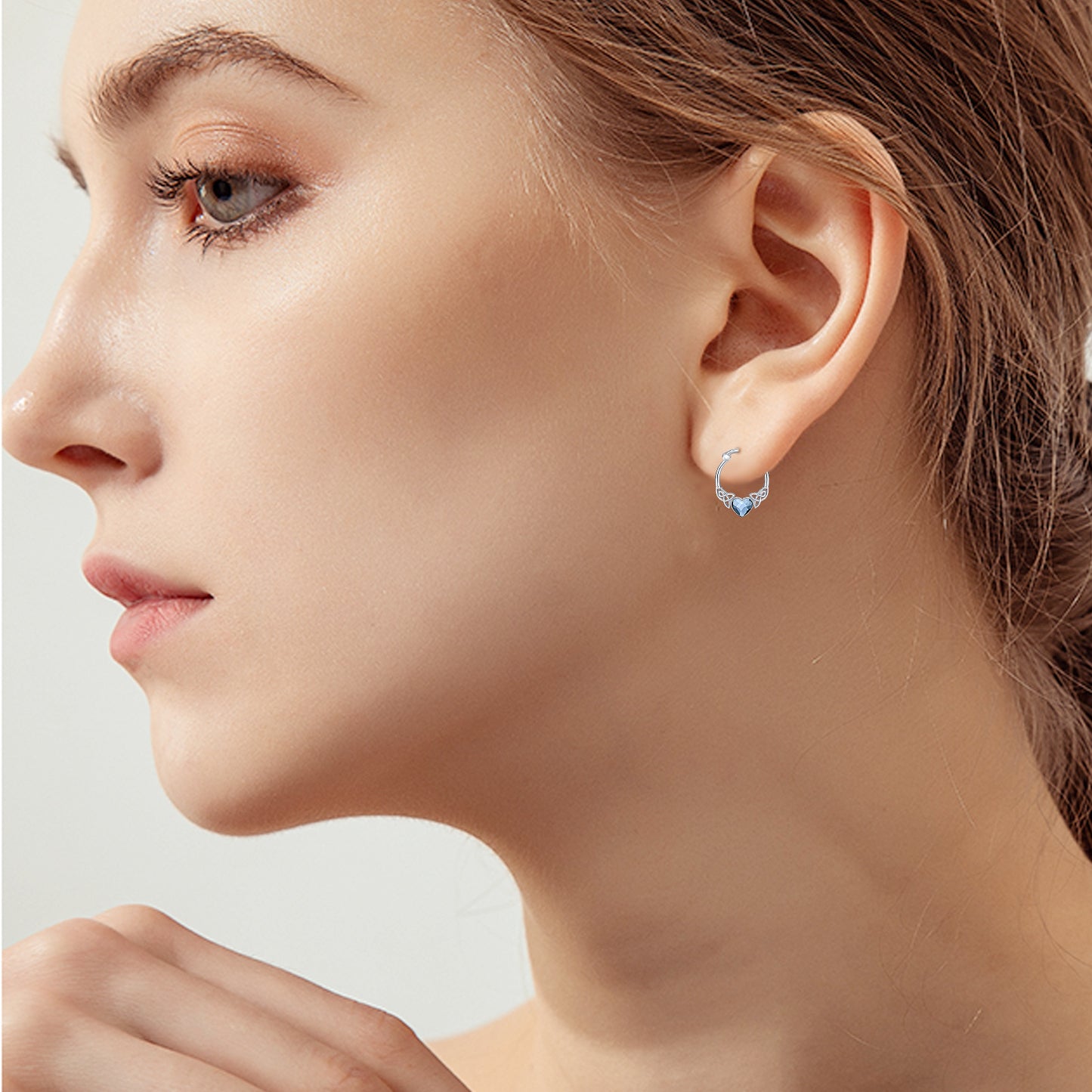 "My Love is Like Oh" - Austrian Crystal Hoop Sterling Silver Earrings