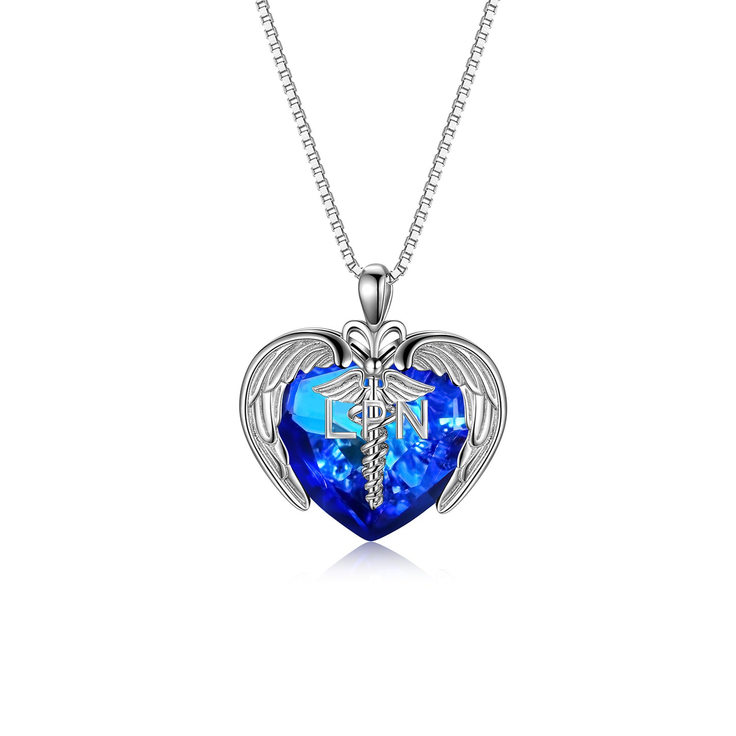 "I Love my Registered Nurse" - Sterling Silver Heart Necklace
