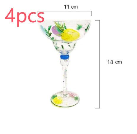 "Sipping Beauty" - Hand-painted Margarita/Wine Glass