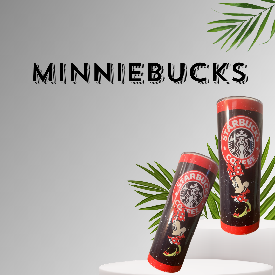 "Minniebucks" - 20 oz. Skinny Stainless Steel Tumbler