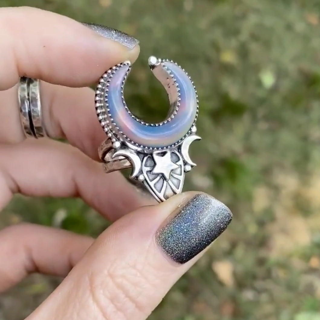 "Moonstar" - Silver-plated Alloy Ring