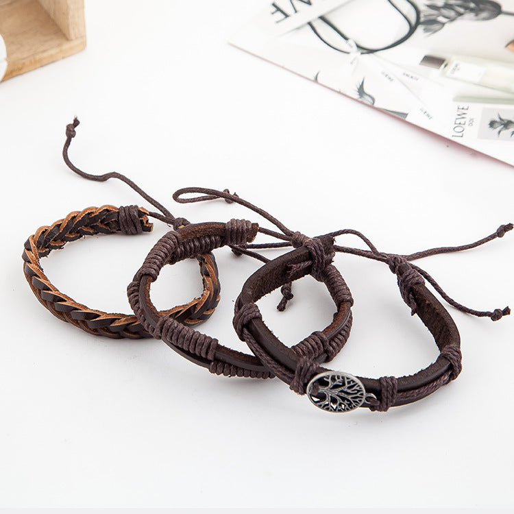 Vintage Multi-Layered Peace Tree Bracelet