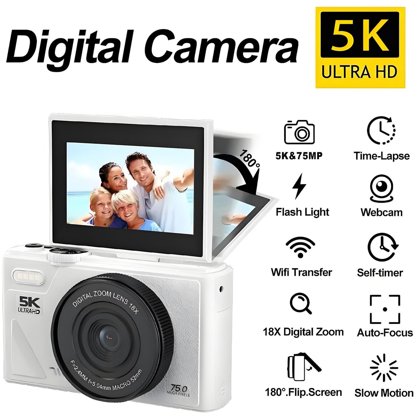 HD Digital Camera With WiFi Transmission