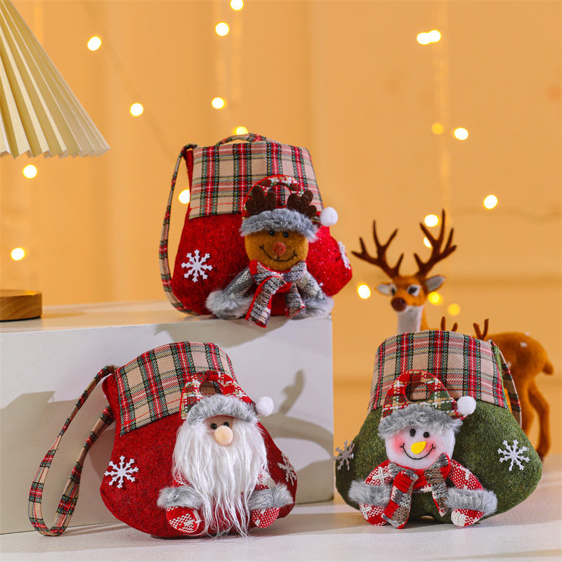 3D Cartoon Christmas Candy Gift Bag - Stocking Stuffer