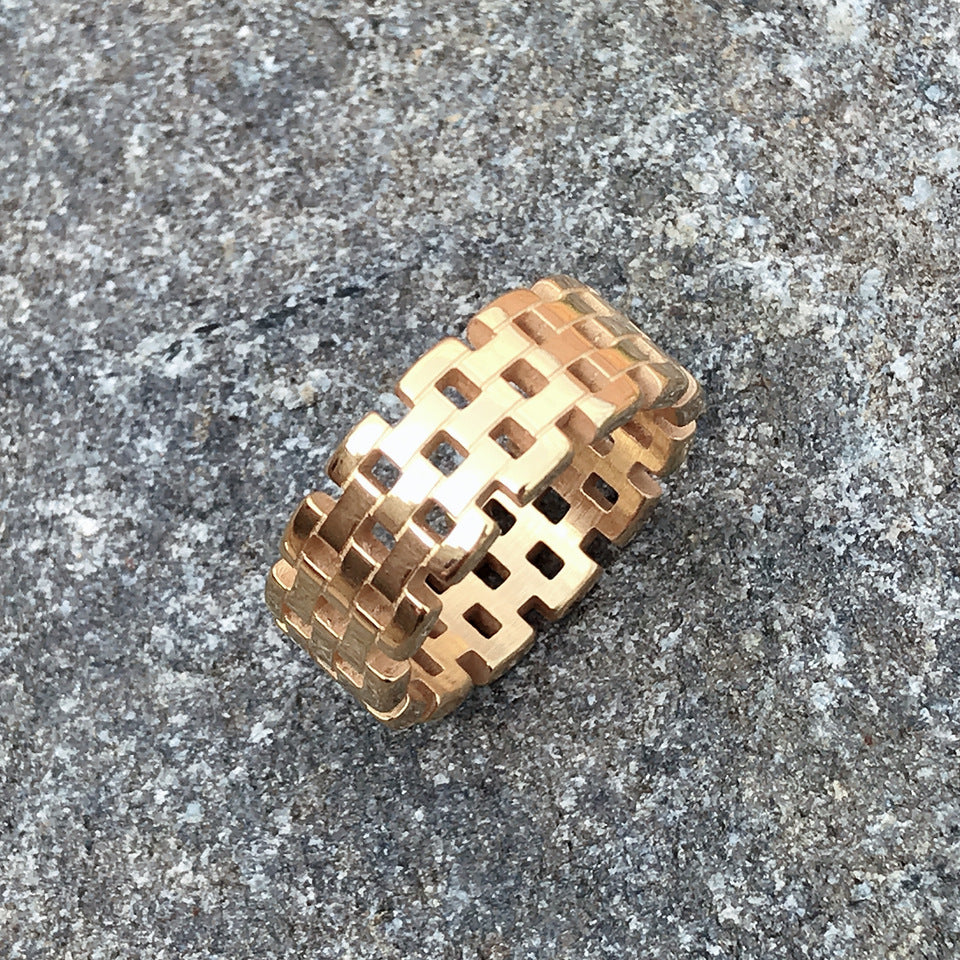 Hollow Titanium Steel Chain Ring