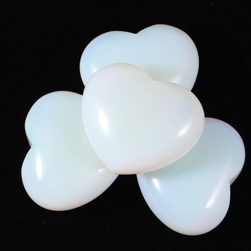 Natural Opal Heart Crystal for Heart Energy Healing